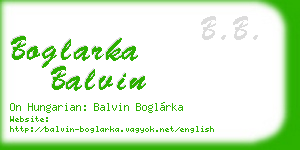 boglarka balvin business card